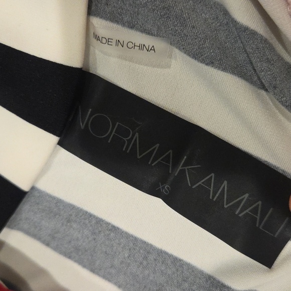 nwt! NORMA KAMALI SIDE STRIPE TURTLE JACKET in Black + Red Pinstripe Size XS/34 - Picture 10 of 12